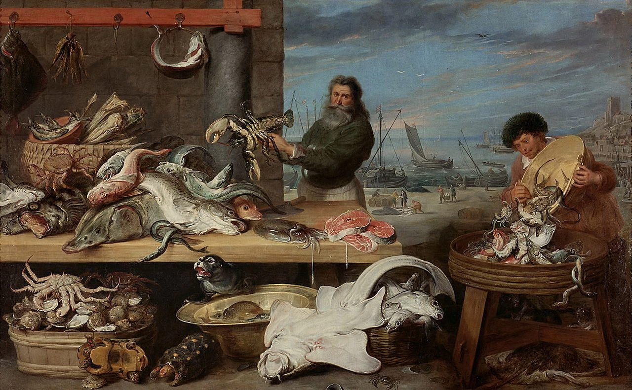 Il mercato del pesce - figure di Cornelis de Vos, Kunsthistorisches Museum
